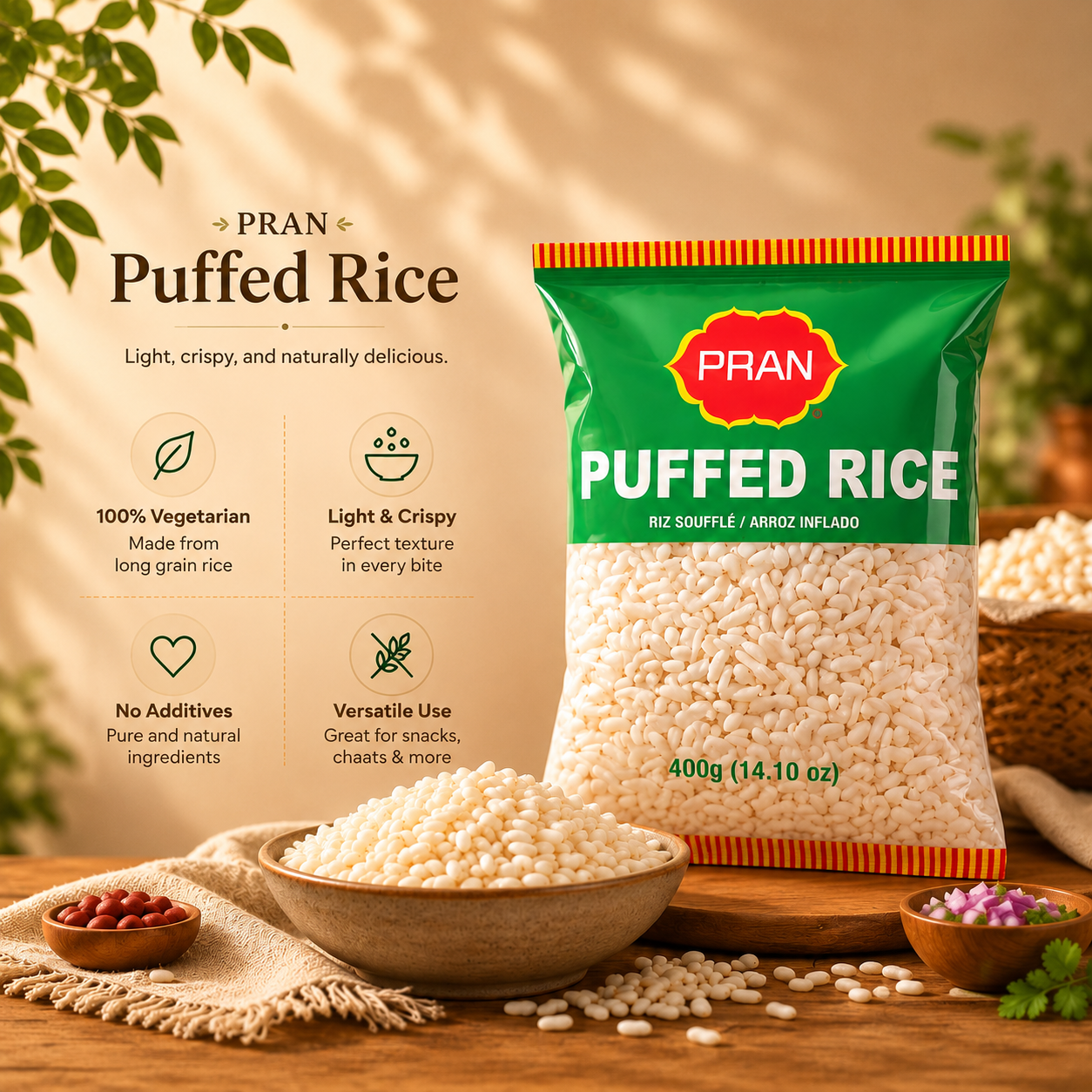 PRAN Puffed Rice 14 oz